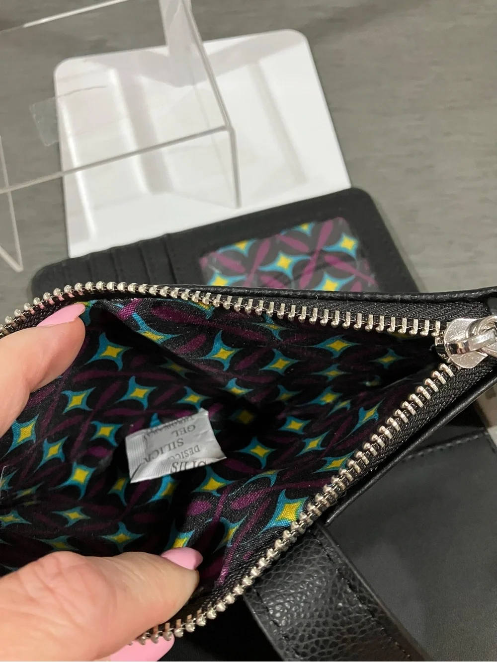 Christian Lacroix Black Leather Wallet Crossbody